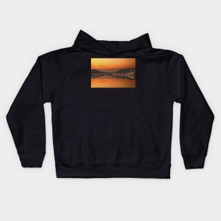 Twilight of a sinking village Kids Hoodie